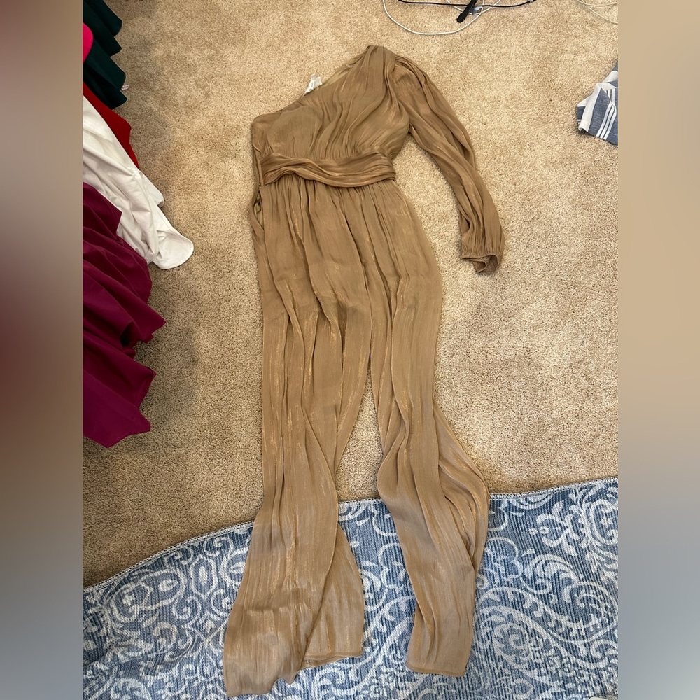 Anthropology Gold Jumpsuit BRAND NEW